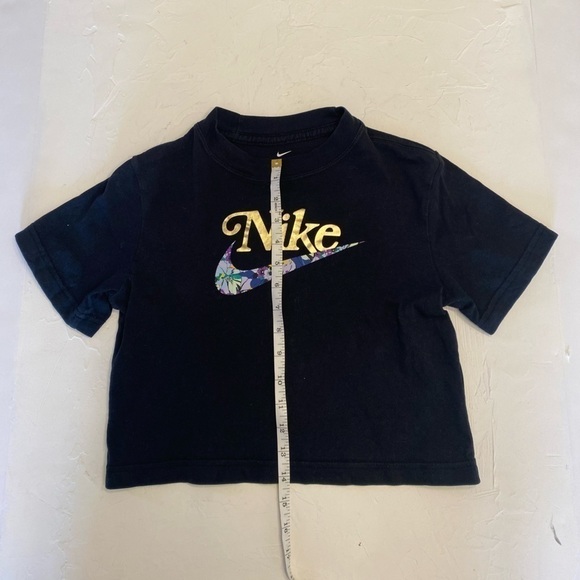 NIKE Black Floral Crop Top Tee - Picture 7 of 7